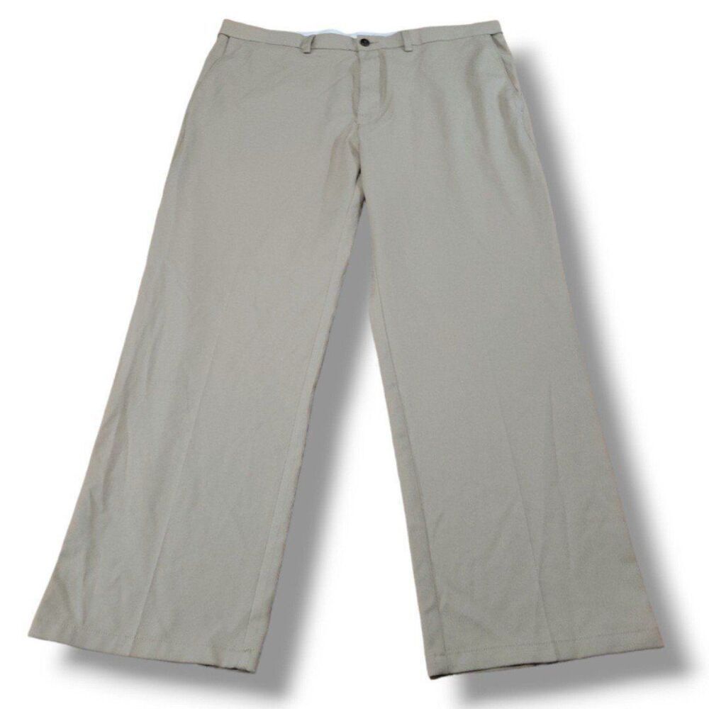 Haggar Pants Size 42 W42"L30" Mens Haggar H26 Pants Khakis Stretch Comfort Waist
